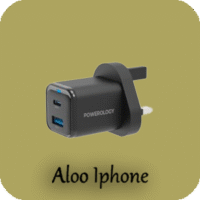 شارژر 35 وات پاورولوژی Powerology 35W PD QC 1xUSB-C 35W and 1xUSB-A 18W GaN Charger UK | الو آیفون مشهد