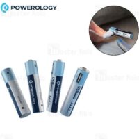 پک 4 تایی باتری نیم قلمی شارژی پاورولوژی Powerology AAA Rechargeable Battery PRUBAAA4 فروشگاه الو آیفون مشهد