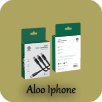 كابل شارژر 3 کاره فست شارژ تایپ سی Green Lion 3 in 1 Fast Charging فروشگاه الو ایفون مشهد