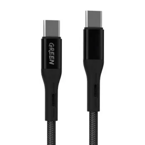 كابل شارژر تایپ سی به تایپ سی 1 متری 60 واتی Green Lion USB-C to USB-C TPE Cable 1M 60W فروشگاه الو ایفون