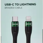 كابل شارژر تایپ سی به لایتنینگ 1 متری Green Lion USB-A to Lightning TPE Cable 1M 20W فروشگاه الو ایفون