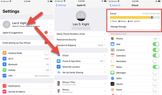 خالی کردن فضای iCloud